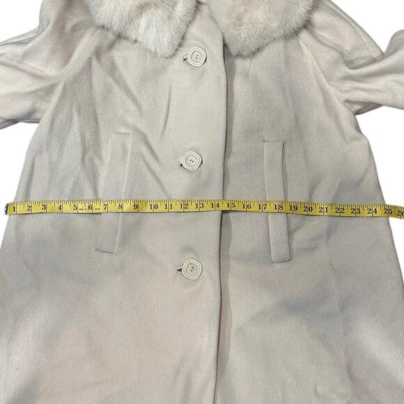 Vintage RARE Everitt-Buelow Wool Coat with Fur Collar 50s Union Made MCM Large - Picture 16 of 16